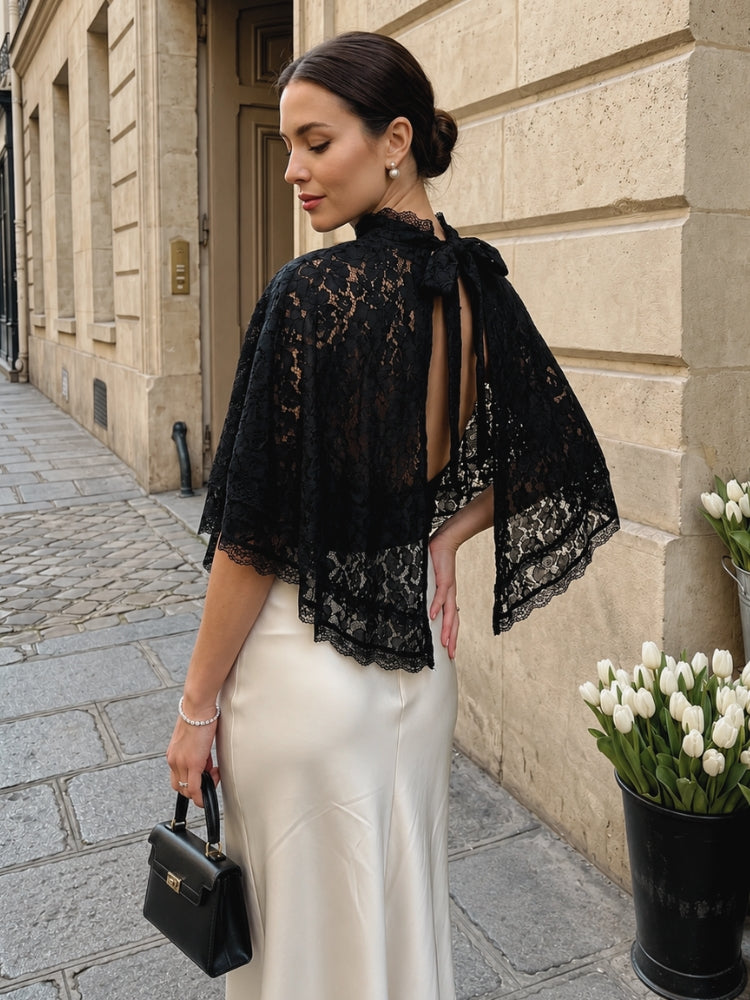 Lace Cape Blouse