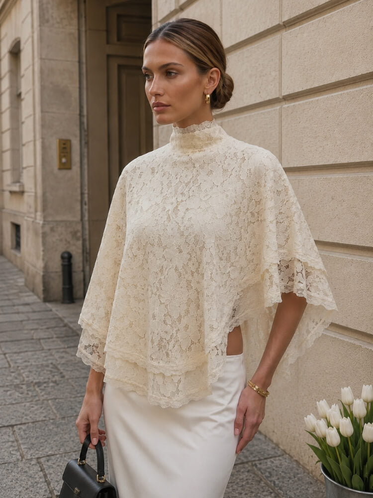 Lace Cape Blouse