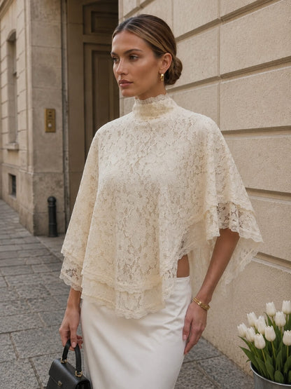 Lace Cape Blouse