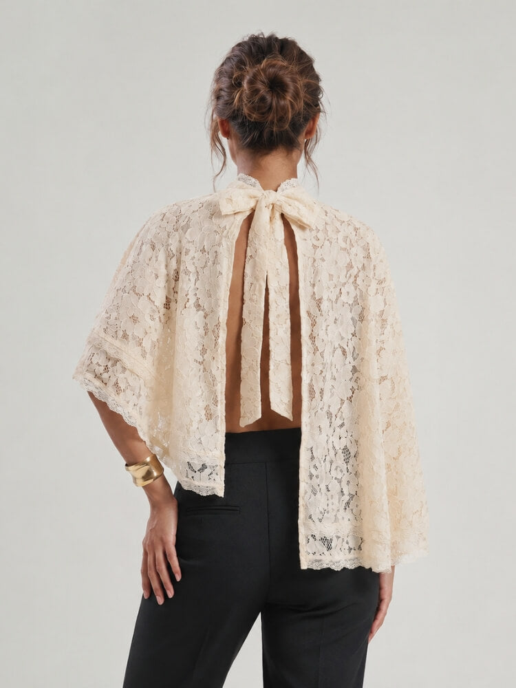 Lace Cape Blouse
