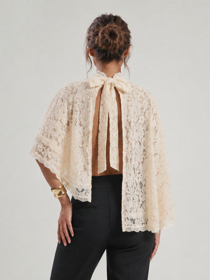 Lace Cape Blouse