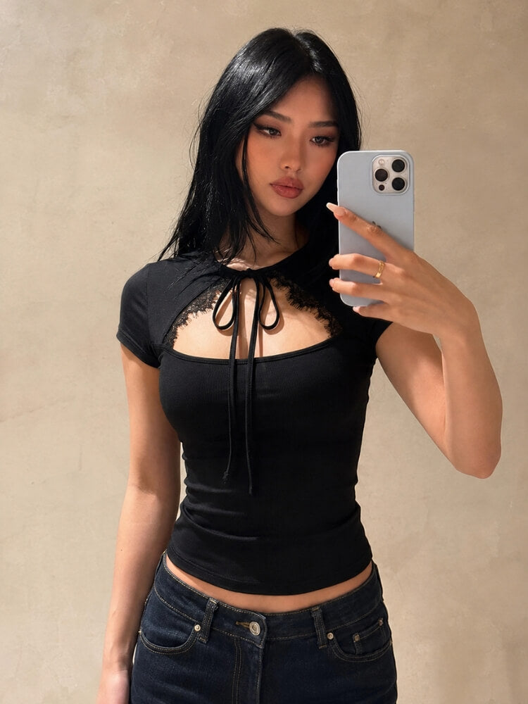 Lace Cut-Out Top
