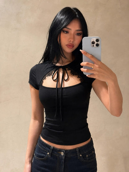 Lace Cut-Out Top