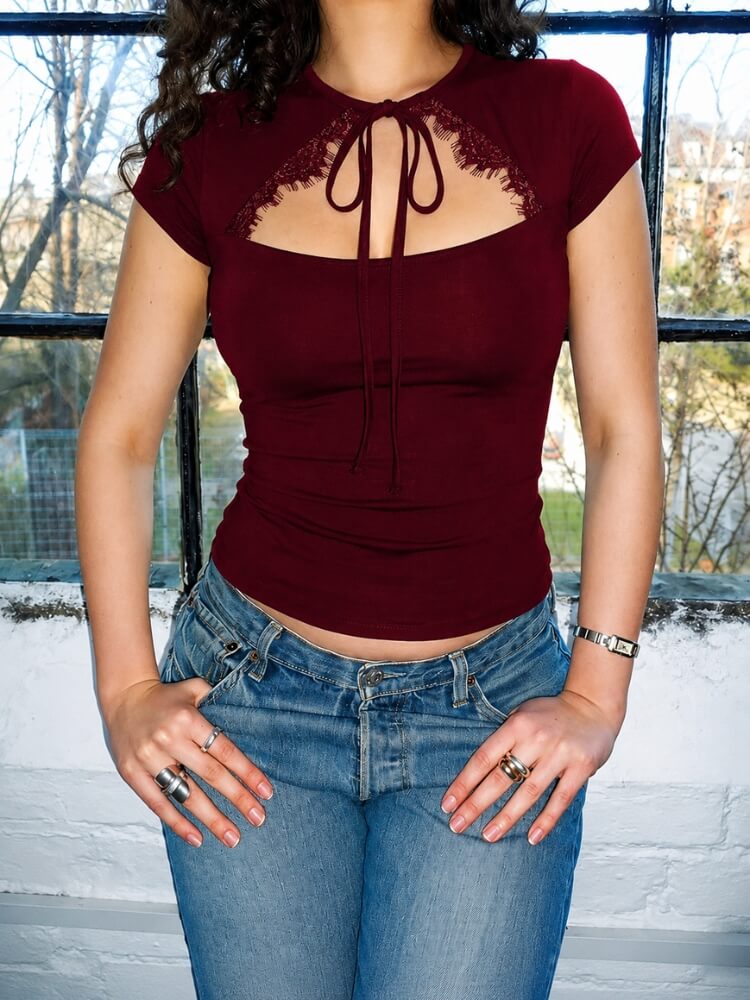Lace Cut-Out Top