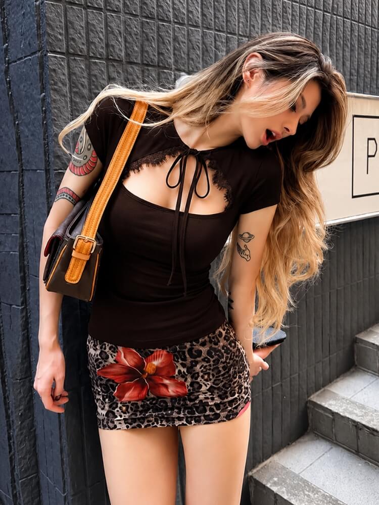 Lace Cut-Out Top