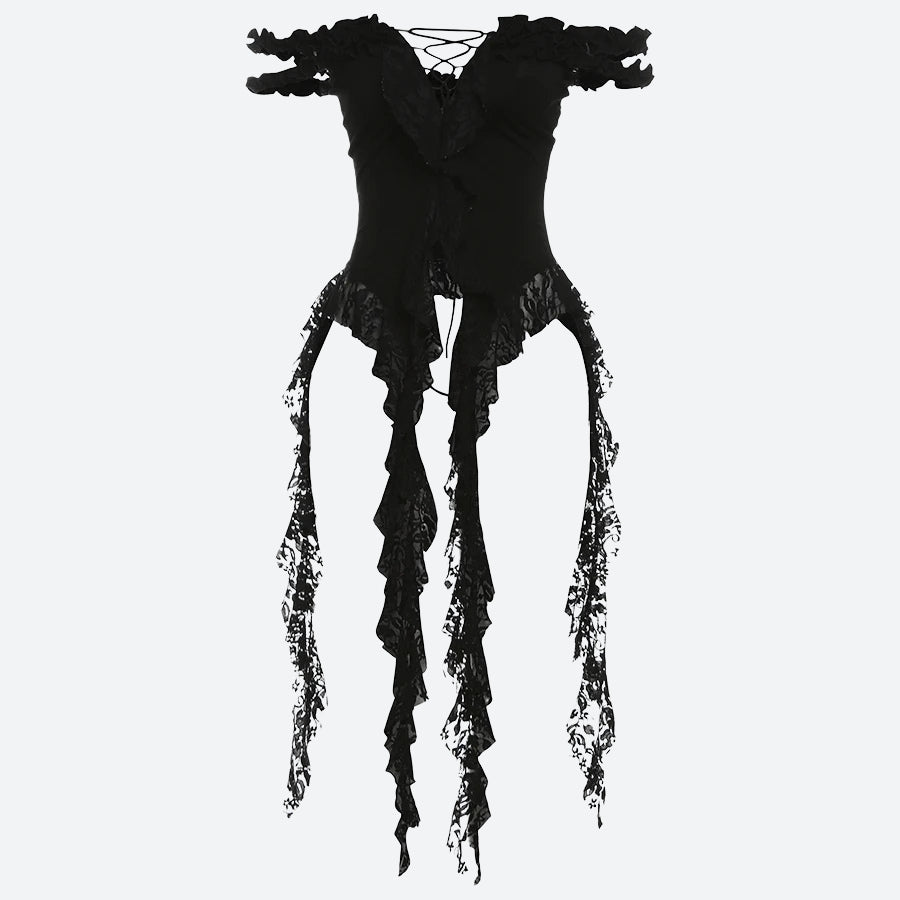 Lace Ruffled Top