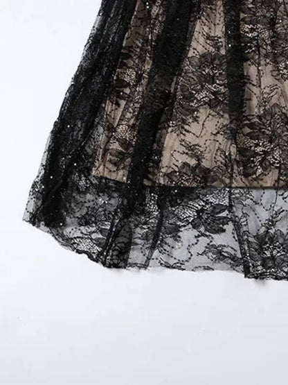 Lace Tulle Maxi Dress