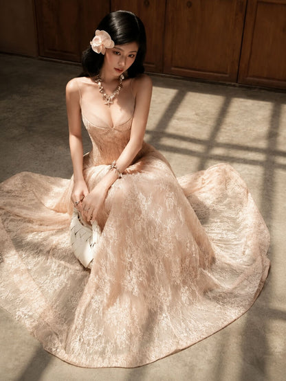 Lace Tulle Maxi Dress