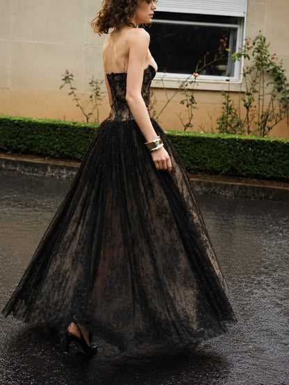 Lace Tulle Maxi Dress