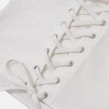 Lace Up Corset Cami Top