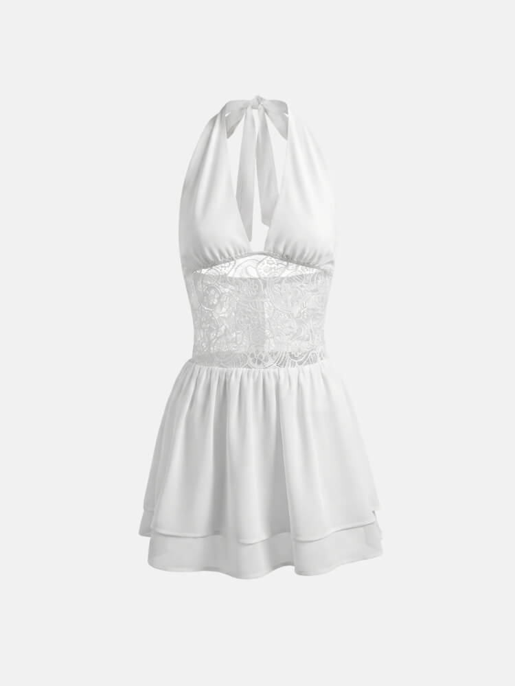 Lace Waist Mini Dress