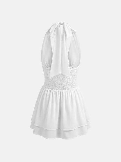 Lace Waist Mini Dress
