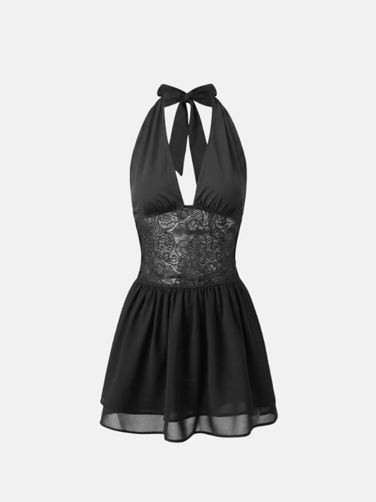 Lace Waist Mini Dress