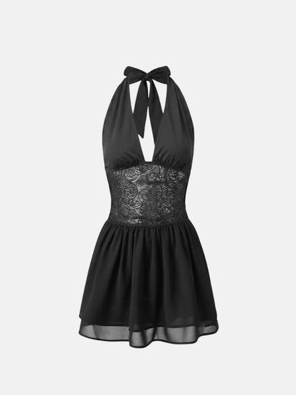 Lace Waist Mini Dress