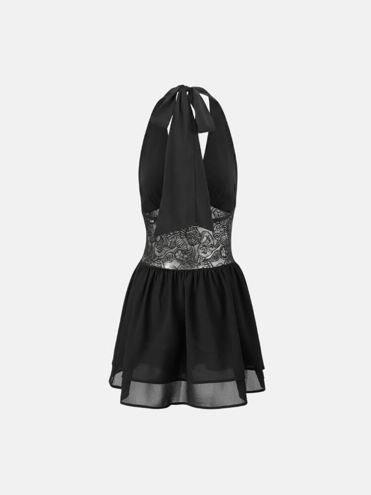 Lace Waist Mini Dress
