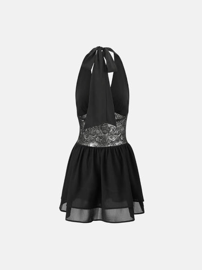 Lace Waist Mini Dress