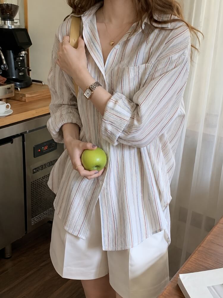 Light Academia Striped Shirt