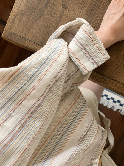Light Academia Striped Shirt