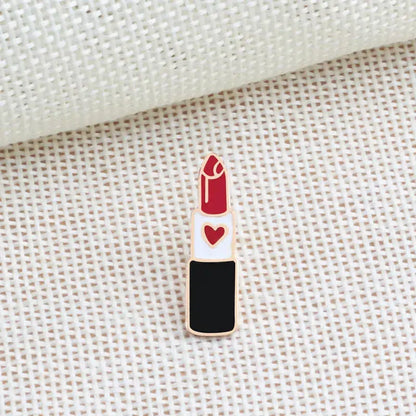 Lipstick Heart Cherry Lip Pins