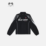 Loose Letter Printed Sports Jacket