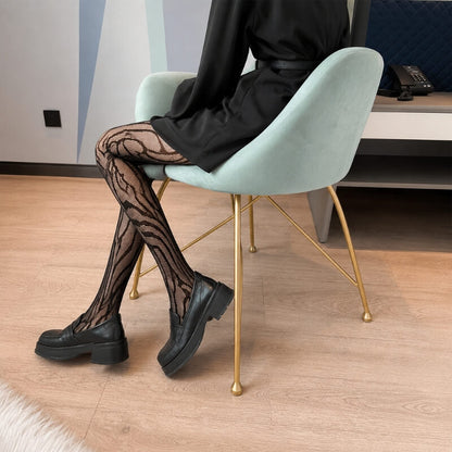 Marble Vein Mesh Tights