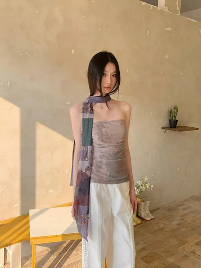 Mesh Layered Tube Top