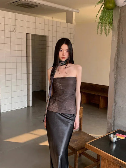 Mesh Layered Tube Top
