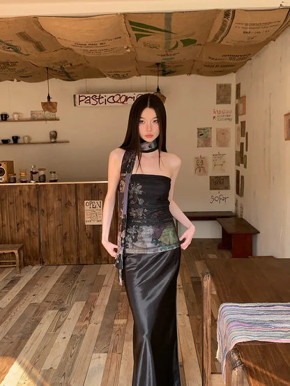 Mesh Layered Tube Top