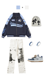 Y2K White Straight Punk Pants
