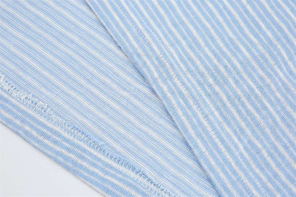 DAXUEN Striped short-sleeved relaxed-fit t-shirt