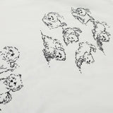 DAXUEN Short-sleeved graphic T-shirt featuring a fluffy dog illustration
