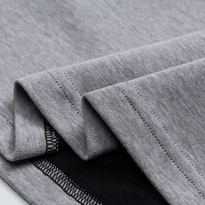 DAXUEN Heather grey short-sleeve T-shirt with unique paneling