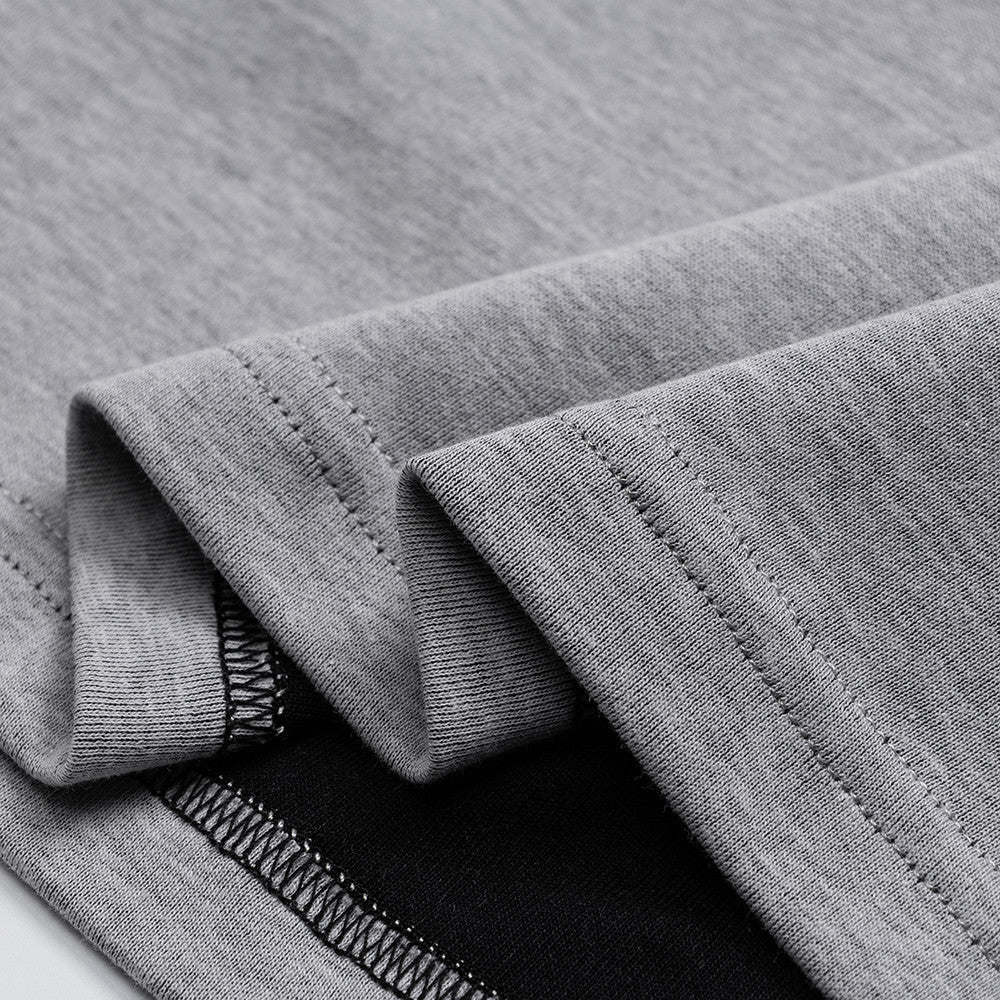 DAXUEN Heather grey short-sleeve T-shirt with unique paneling