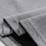 DAXUEN Heather grey short-sleeve T-shirt with unique paneling