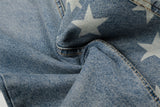 DAXUEN High-waisted wide-leg denim jeans with star prints