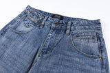 DAXUEN Wide-leg distressed denim trousers