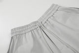 DAXUEN Wide-leg track pants with geometric color-blocked panels