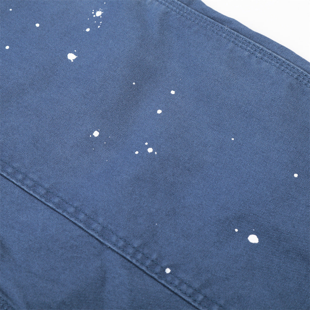 DAXUEN Wide leg utility pants with paint splatter effect