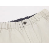DAXUEN Wide-leg cuffed shorts with striped liner