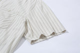 DAXUEN Relaxed fit vertical stripe button-up shirt