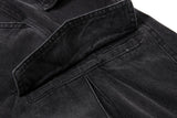 DAXUEN Punk distressed wide-leg overalls