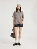 DAXUEN heathered khaki button-up henley t-shirt