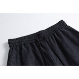 DAXUEN Men's relaxed-fit denim shorts in dark indigo blue