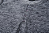 DAXUEN Heathered short-sleeved Henley top with stripes