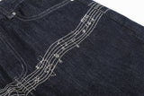 DAXUEN Wide-leg jeans with musical embroidery design
