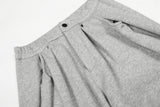 DAXUEN Wide-leg trousers with pleated design and adjustable hem