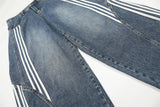 DAXUEN Loose wide leg denim jeans with stripes