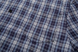 DAXUEN Short-sleeved plaid button-up shirt