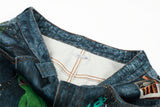 DAXUEN Wide-leg baggy jeans with alien graphic