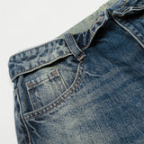 DAXUEN Wide-leg denim jeans with a faded finish